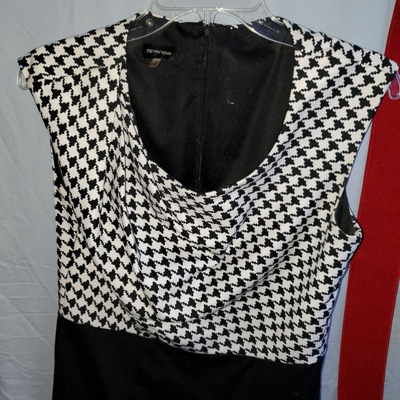 323- Spense Sleeveless Casual Professional Wear to work Dress with belt - Picture 3 of 7